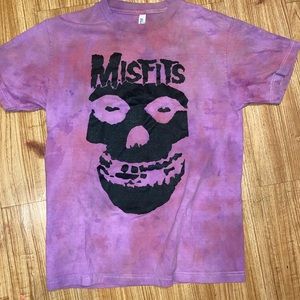 Misfits tie-dyed tee shirt Size Medium Punk Purple